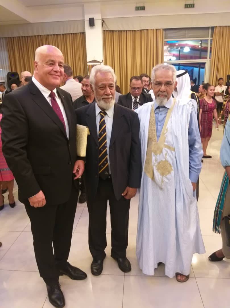 H E the Ambassador  Nor - Eddine BENFREHA with H E Xanana Gusmão The Prime Minister of the Democratic Republic of Timor Leste  During the annual diplomatic reception on the 20th of February 2024